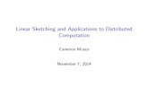 Linear Sketching and Applications to Distributed Computation · Application 1: k-means Clustering Can we do better? I O(sdk) inherent in communicating O(k) singular vectors of dimension