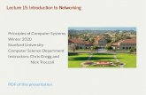 Lecture 15: Introduction to N etworking · PDF of this presentation Lecture 15: Introduction to N etworking 1. So far, we have been working with multiple threads that we launch when