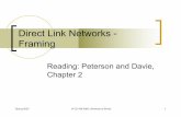 Direct Link Networks - Framingn Interface Message processors (IMPs) ¡ Packet switching nodes in the original ARPANET ¡ Byte oriented, Variable length, Data dependent ¡ Frame marker