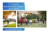 11th Annual Accountability Report 2017-2018 · 2018. 3. 6. · This annual Accountability Report clearly illustrates Grand Valley’s proven results and outcomes as desired ... U