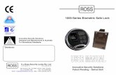 1000-Series Biometric Safe Lock · 2018. 1. 3. · K.J.Ross Security Locks Pty. Ltd. ... 1000-Series Biometric Safe Lock Innovative Security Solutions Patent Pending — Swivel Bolt