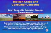 Jenny Rees, UNL Extension Educator @jenreesources · 2019. 9. 11. · Biotech Crops and Consumer Concerns Jenny Rees, UNL Extension Educator @jenreesources Learn about the biotechnology
