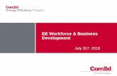 EE Workforce & Business Development...2018/07/10  · 3 Workforce Development (cont.) Future Plan: Centralize workforce coordination function within ComEd EE Team Push hiring priority