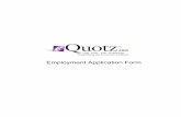 Employment Application Form - eQuotz...Form 8850 (Rev. November 2001) Department of the Treasury Internal Revenue Service Pre-Screening Notice and Certification Request for the employment.