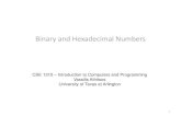 Binary and Hexadecimal Numbersvlm1.uta.edu/~athitsos/courses/cse1310_fall2015/lectures/10c_binar… · –Numbers represented using 1 and 0 are called binary numbers. • Java (like