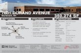 7601 DURAND AVENUE Sturtevant, WI 350,274 SF...• Trailer storage available 7601 DURAND AVENUE Sturtevant, WI Procuring broker shall only be entitled to a commission, calculated in