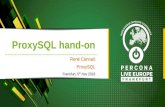 ProxySQL hand-on - Percona...databases-000webhost-lt 3 7 Hostgroups Manager Management of servers Track servers status Manages the connections pool 3 8 Connections Pool Reduced the
