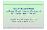 Network-virtualization Nodes that Support Mutually ... · Network-virtualization Nodes that Support Mutually Independent Development and Evolution of Node Components Yasusi Kanada