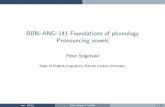 BBN ANG 141 Foundations of phonology Pronouncing vowelsseas3.elte.hu/foundations/02-h.pdf · the boundary between vowels and approximants is fuzzy: the more closed the mouth is in