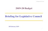 Briefing for Legislative Council 2019. 2. 28.¢  Government Expenditure vs Nominal GDP for the recent