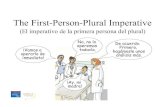 The First-Person-Plural Imperativefaculty.mccneb.edu/kaclarke1/pdfppt/NosotrosCommandsARRIBA.pdf · The imperative of nosotros As with all command forms, object pronouns are attached
