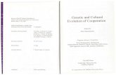 Genetic and Cultural Evolution of Cooperation · Evolution of Cooperation Edited by Peter Hammerslein Program AdvisOIY Commillee: Peter Hammcrstein, Chairperson Samuel Bowles, Robert