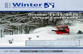 October 13-15, 2020 Virtual Conference · to a variety of technical presentations and hands-on demonstrations addressing urban and rural winter main-tenance strategies, winter maintenance