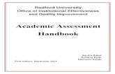 Academic Assessment Handbook · An Overview of Academic Assessment at Radford University 4 Benefits of Conducting Assessment 6 Academic Program Assessment What is Assessment? 7 Roles