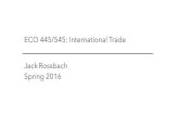 ECO 445/545: International Trade JackRossbach Spring 2016rossbach.georgetown.domains/teaching/spring2016/eco445/...•Gains spread out over more people (Powerball winner more visable