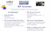 VARNA , Bulgaria Sept. 19 – Oct. 1, 2010 RF Systems · - RF system anatomy ... dt dP = ⋅ + × What are RF Systems for in Particle Accelerators? ... comparable with the e.m. field