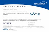 135002 VCE 14001 rh en · In accordance with TÜV NORD CERT procedures, it is hereby certified that C E R T I F I C A T E Certification Body at TÜV NORD CERT GmbH Certificate Registration