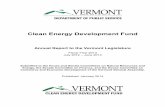 Clean Energy Development Fund · Fiscal Year 2013 July 2012 – June 2013 Submitted to the House and Senate Committees on Natural Resources and Energy, the Senate Committee on Finance,