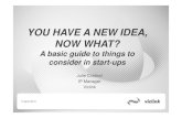 YOU HAVE A NEW IDEA, NOW WHAT? Title (Microsoft PowerPoint - You have a new idea \226 Now what.pptx)