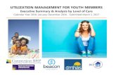 UTILIZATION MANAGEMENT FOR YOUTH MEMBERS · UTILIZATION MANAGEMENT FOR YOUTH MEMBERS Executive Summary & Analysis by Level of Care Calendar Year 2016: Januar\-December 2016 - Submitted