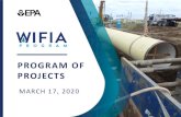WIFIA Program of Projects - epa.gov · supply and water recycling projects •Drought prevention, reduction or mitigation projects •Acquisition of property if it is integral to