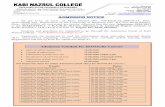 ADMISSION NOTICEkabinazrulcollege.ac.in/wp-content/uploads/2020/08/... · 3. Scanned copy of Madhyamik Admit Card 4. Scanned copy of Madhyamik Marksheet 5. Scanned copy of Higher