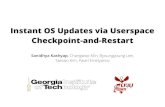 Instant OS Updates via Userspace Checkpoint-and-Restart · Facebook's memcached servers incur a downtime of 2-3 hours per machine – Warming cache (e.g., 120 GB) over the network