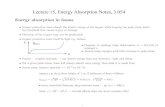 Lecture 15, Energy Absorption Notes, 3 · Energy absorption in foams Impact protection must absorb the kinetic energy of the impact while keeping the peak stress below the threshold