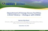 Department of Energy Excess Facilities A Brief History ... Facilities and Critical...A Brief History –Dialogue with ... ECRWG Draft Report –A Brief Overview •As of March 2016,