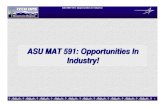 ASU MAT 591: Opportunities In Industry!kuang/LM/031021.pdf5 ASU MAT 591: Opportunities in Industry! Approach Advanced MTI Algorithms! Develop Post Doppler Eigenspace Analysis Techniques