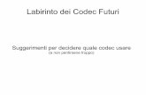 Labirinto dei Codec Futuri GStreamer, FFmpeg o Libav in un modo o nell'altro. Criteri di valutazione