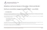 Midwifery Led Service Review in Shropshire, Telford and ......Midwifery Led Service Review in Shropshire, Telford and Wrekin Draft pre-consultation engagement report (2017 – June