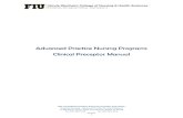 Advanced Practice Nursing Programs Clinical Preceptor Manual · resources, and student academic needs for professional role development and attainment of specific advanced nursing