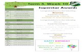 Superstar Awards · 2020. 9. 21. · GOLD COIN DONATION Teddy Bear’s Picnic HAPPY BIRTHDAY TO YOU … TERM 4 Week 1 Mon 12/10 STAFF and STUDENTS RETURN Week 2 19-23 Oct Book Week