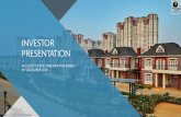 INVESTOR PRESENTATION · 2020. 9. 8. · Pre Sales 31643 Guidance 37,500 –40,000 Collections 24.10 10 to 12 Completions 8628 8,000- 8,250 Exit Rentals 3.16 Guidance 10 mn sft Launch