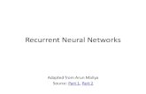 Recurrent Neural Networks - University of Illinois at ... · Recurrent Neural Networks Adapted from Arun Mallya Source: Part 1, Part 2. Outline • Sequential prediction problems