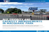 Bus priority and capacity improvements in Macquarie Park · 2017. 4. 7. · shopping district, needing long-term bus and road improvements to support the area’s future growth. We