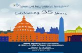 2020 Spring Conference & 35th Anniversary Celebration · WELCOME TO THE SPRING CONFERENCE & 35TH ANNIVERSARY CELEBRATION! WELCOME Welcome back to Washington and CII’s 2020 35th
