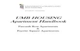 UMB HOUSING Apartment Handbook...UMB Housing Apartment Handbook 4 UMB Housing Services Completing Your Room Condition Report (RCR) 1. Explorer or Edge are the best platform to use