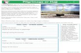 Pilgrimage or Hajj · 2020. 7. 1. · Pilgrimage or Hajj Visiting Makkah (Mecca), the birthplace of the Prophet Muhammad is an important trip for Muslims. At least once in their life