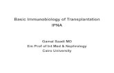 Basic Immunobiology of Transplantationcairopedneph.com/document/Basic Immunobiology of Transplantatio… · Opelz G, Transplantation 1985 Sep;40(3):240-3 Opelz, G. Collaborative Transplant