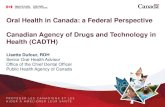 Oral Health in Canada: a Federal Perspective Canadian ......ORAL HEALTH IN CANADA Health Canada $245.5M (2014) Veterans Affairs $14.4M (2014) Department of National Defence $27M (2008)