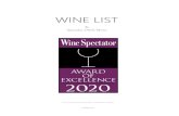 WINE LIST - sparkling wine rosأ‰ wines rosأ‰ wines - france wines by the glass . 6 wines by the glass