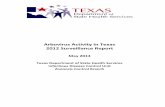 Arbovirus Activity in Texas 2012 Surveillance Report · Texas, including West Nile virus (WNV), Saint Louis encephalitis virus (SLEV), ... Table 2. WNV Activity Reported by County,