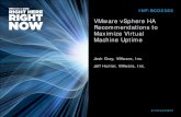 VMware vSphere HA Recommendations to Maximize Virtual ... 2 Disclaimer This session may contain product