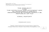 THE PROJECT FOR THE EFFECTIVE AND EFFICIENT USE ......The Project for the Effective and Efficient Use of Renewable Energy Resources in Power Supply in Republic of Fiji Final Report,