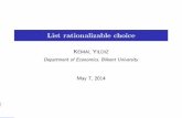 Department of Economics, Bilkent Universitykemalyildiz.weebly.com/.../1/2/6/9/12695615/lrc-pres3.pdf · 2018. 9. 7. · motivation Salant (2003)argues that list rationality is the