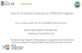 Control of contact resistivity for REBCO NI magnets€¦ · Introduction •For NI REBCO magnets, contact resistivity between adjacent turns (r c) is a critical parameter. Low r c