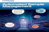 Automated Sample Management · Customized Solutions for Automated Storage and Liquid Handling Hamilton Storage sample management systems are specifically designed to easily integrate