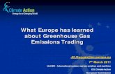 What Europe has learned about Greenhouse Gas Emissions ......Reformed CDM Sectoral crediting applied Emissions not covered by cap and trade Bilaterally linked cap and trade TIME Total